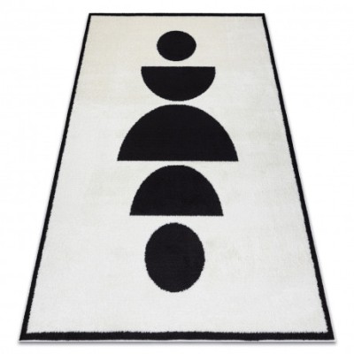 Modern covor SAMPLE Le Monde B8598A geometric crem / negru, 160x230 cm foto