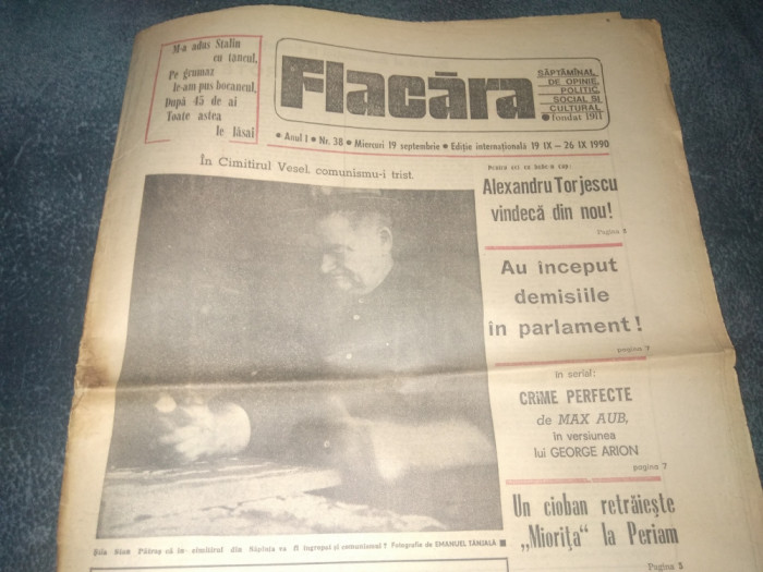 ZIARUL FLACARA NR 38 1990