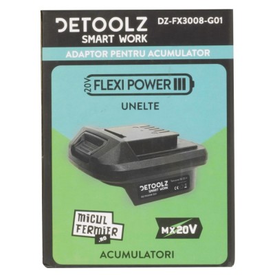 Adaptor Detoolz utilizare acumulator Micul Fermier (compatibil Makita LXT) - echipamente FlexiPower FarmGarden AgroTrade foto