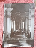 Fotografie Interior Biserica Catolica Veche 23x16,5 cm Alb Negru