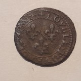 Franta Dombes Double Tournois (2 deniers) 1627 ,Marie de Montpensier ( Bourbon)