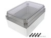 Carcasa universala FIBOX MNX, Policarbonat, IP67, IK08, 180x255x125mm, Transparent fumuriu