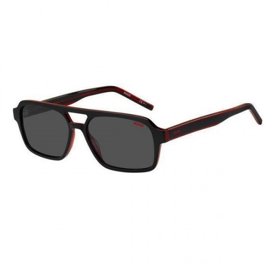 Hugo Boss Ochelari de soare pentru bărbați cu ramă neagră din plastic și lentilă neagră HG 1241/S OIT/IR