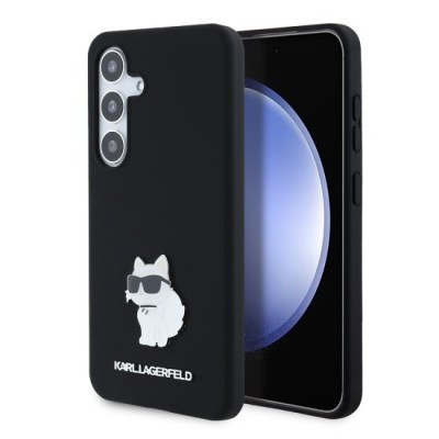 Husa pentru Samsung Galaxy S24 - Karl Lagerfeld Silicone (KLHCS24SSMHCNPK) - Choupette foto