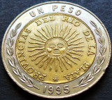 Moneda bimetal 1 PESO - ARGENTINA, anul 1995 * cod 2766 = excelenta