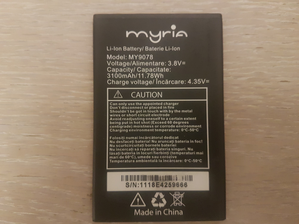 Baterie originala Smartphone Myria L600 My9078 Livrare gratuita! | arhiva  Okazii.ro