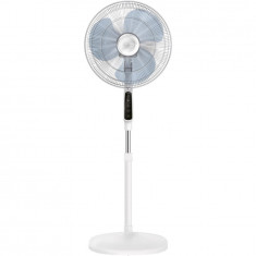 Ventilator cu picior Rowenta Essential+ VU4440F0, functie AUTO OFF, telecomanda, inaltime ajustabila 1.3m, ecran LED, Alb