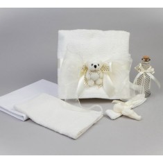 Trusou botez ivory cu ursulet NK0006