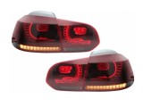 Stopuri Full LED VW Golf 6 VI (2008-2013) R20 Design Rosu Fumuriu