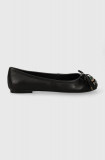 Cumpara ieftin Kurt Geiger London balerini de piele Eye Emb Ballerina culoarea negru 1289000109