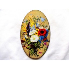 Tablou pe lemn cu buchet de flori 40627