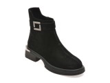 Ghete EPICA negre, K389B, din piele intoarsa