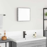 Oglinda LED Baie vidaXL Gri Sonoma 40x8.5x37cm, Iluminare USB, Design Modern, Montare Perete
