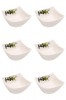 Set boluri, 6 piese, 200 ml, Ceramica, Alb imprimeu