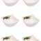 Set boluri, 6 piese, 200 ml, Ceramica, Alb imprimeu
