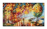 Cumpara ieftin Tablou GIGANT pictat manual dormitor, living - Impreuna pentru totdeauna (2) - 120x70cm ulei pe panza in cutit efect 3D, Magnific