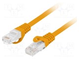 Cablu patch LANBERG RJ45 U/UTP Cat 6 litat LSZH 3m portocaliu