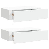 Cumpara ieftin Dulap de perete cu sertare, 2 buc., alb, 40x23,5x10 cm, MDF