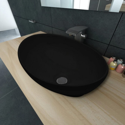 Chiuvetă baie ovală, Negru foto