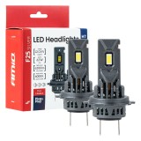 Becuri auto LED AMiO F25 Silver Edition Full Canbus 62W H7 H18 12V 24V pentru faruri fata, faza scurta si lunga, 6200 lm