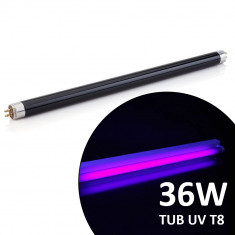 Tub 36W T8 pentru lampa ultravioleta blacklight, lumina neagra foto