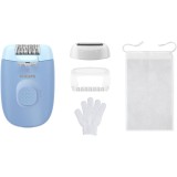 Epilator Philips Seria 4000 BRE247/00, 2 viteze, Iluminare LED, Albastru