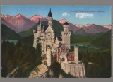 CPIB 24000 - CARTE POSTALA - CASTELUL NEUSCHWANSTEIN, GERMANIA, , CIRCULATA, 1924, INTERBELICA, STAMPILA, TIMBRU, Printata