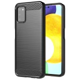 Husa carbon compatibila cu samsung galaxy a03s, flexibila htp, black, Htphone