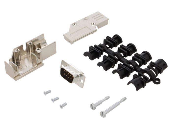 Conector D-Sub 9-Pin tată 90&deg;