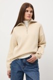 Medicine pulover culoarea bej, cu turtleneck