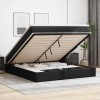 Cadru de pat otoman saltele Negru 180x200cm piele artificială