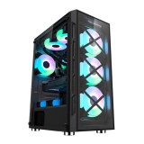 Sistem GAMING Leader, 9th-Gen Intel&reg; SIX-CORE&trade; i5-9400F 4.10GHz Turbo, 16GB DDR4, 256GB SSD + 1TB HDD, GeForce GT710 2GB GDDR3