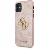 Husa Plastic - TPU Guess 4G Metal Logo pentru Apple iPhone 11, Roz GUHCN614GMGPI