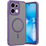 Husa pentru OPPO Reno 16 F, Matte, compatibila cu MagSafe, Protectie 360, Anti-Soc, Mov
