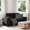 Gossi canapea loveseat neagra 120 cm catifea