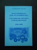 Catalog de monede si bancnote din Ungaria, perioada 1926 - 1998