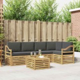vidaXL Set de canapele de exterior 6 pcs Alb și antracit 3391892