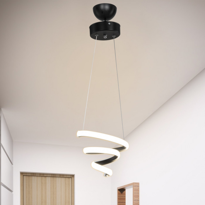 H&auml;ngeleuchte Dewsbury mit 114 LEDs Aluminium Schwarz / Wei&szlig; [lux.pro] HausGarden Leisure