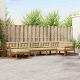 Cumpara ieftin Set de canapele de exterior 7 buc. 7-Locuri Natural si Bej