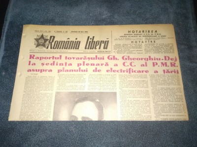 ZIARUL ROMANIA LIBERA 28 OCTOMBRIE 1950 foto