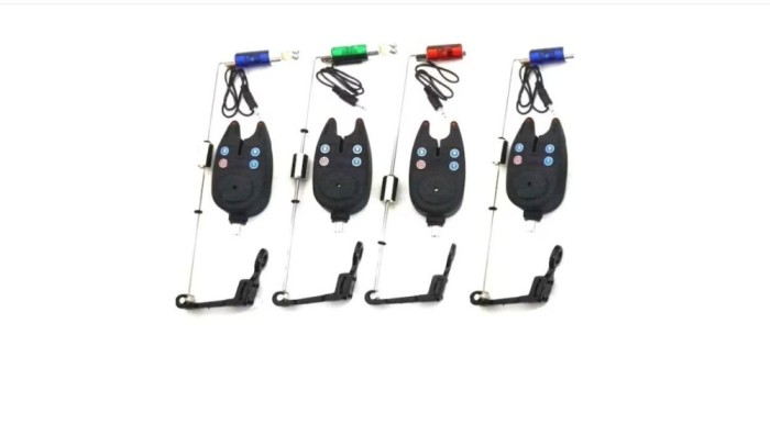 SET 4 SENZORI /AVERIZORI PESCUITSI 4 SWINGERI CU LED LUMINOSI
