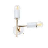 Aplică Klausen Aglet AP2 Modernă Auriu Alb 19x15.6x9cm 2xE27 Corp Iluminat Interior Elegant pentru Perete Design Rafinat Durabil Calitate Premium
