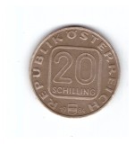 Moneda Austria 20 schilling 1984 Schloss Grafenegg, stare foarte buna, curata, Europa, Bronz-Aluminiu