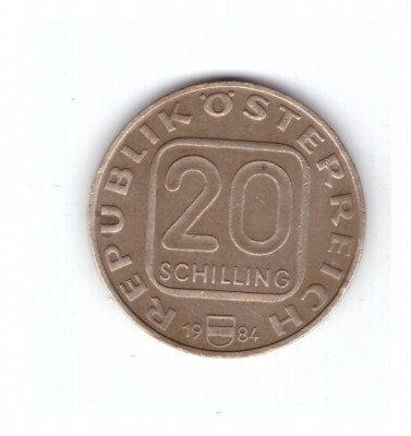 Moneda Austria 20 schilling 1984 Schloss Grafenegg, stare foarte buna, curata foto