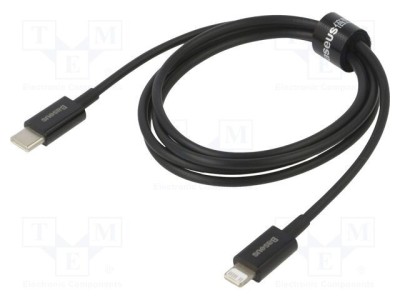 Cablu Apple Lightning la USB C 1m 20W negru BASEUS foto