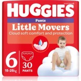 Scutece chilotel Little Movers Marimea 6 pentru 15-25 kg, 30 bucati, Huggies