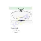 Set placute frana fata Volkswagen Transporter T4, 09.1990-06.2003, Icer 140880700, parte montare : Punte Fata