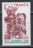 Franta 1978 - Monumentul Memorial al Luptătorilor Polonezi de Război, MNH, Nestampilat