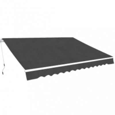 vidaXL Copertină pliabilă acționată manual, antracit, 600 cm foto