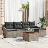 vidaXL Set de Canapea de Grădină 6 pcs Gri 55 x 55 x 37 cm